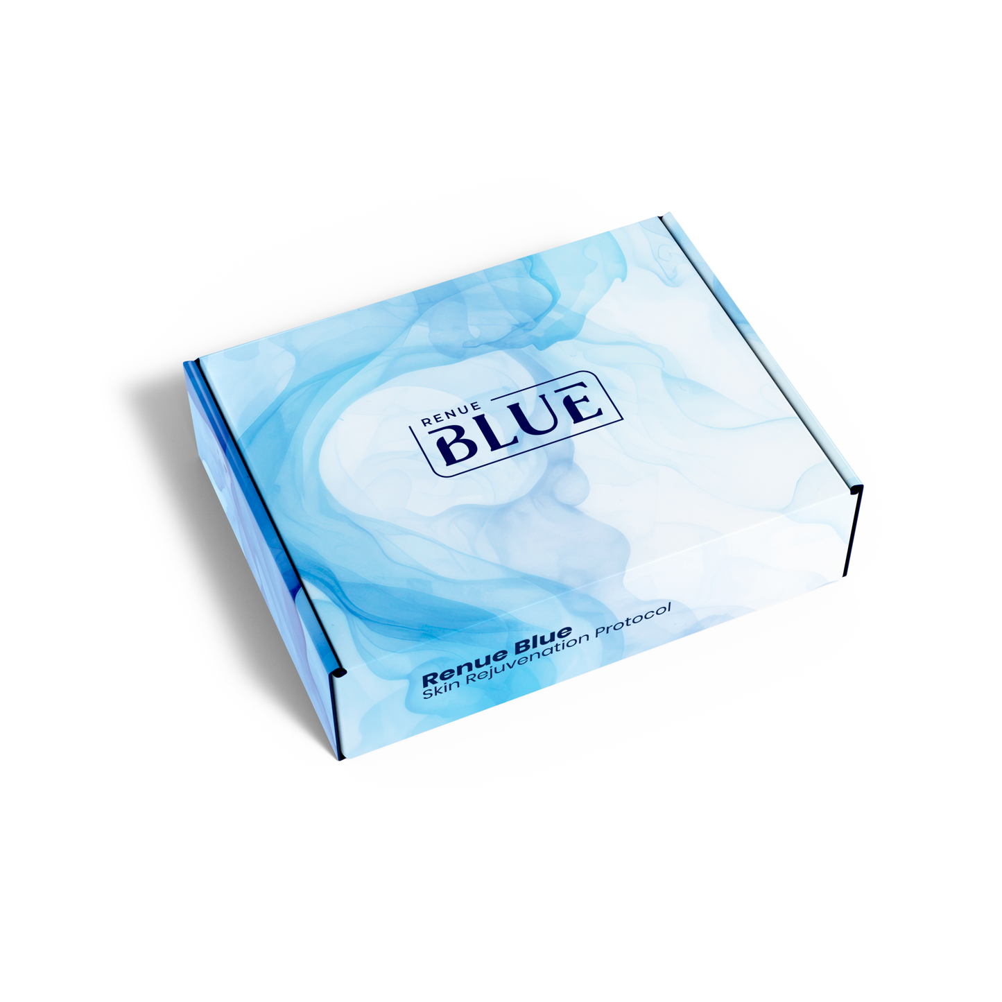 Box of Revue Blue on a white background